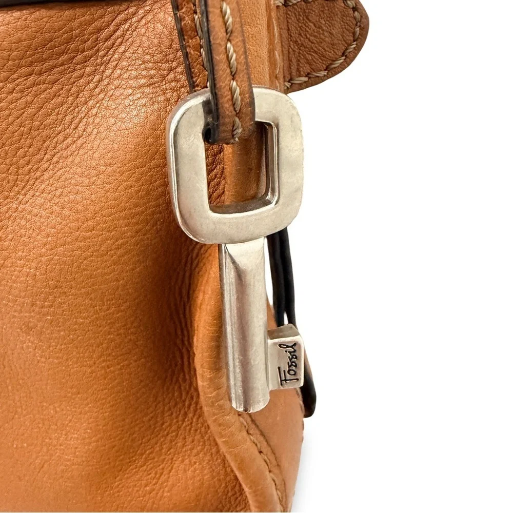 Fossil Ivy Leather Bag Brown Crossbody Messenger Bag